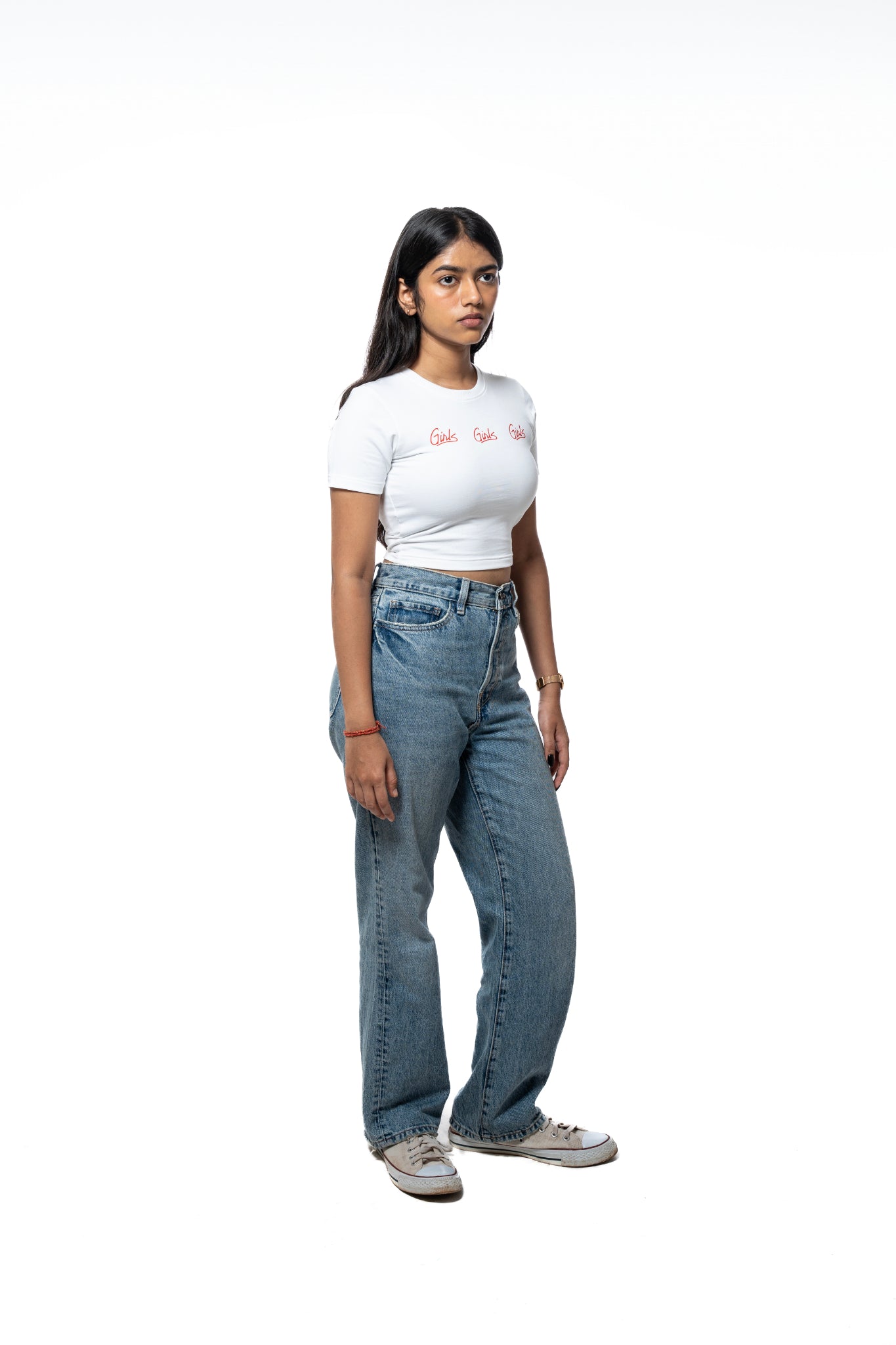 GIRLS GIRLS GIRLS CROP TOP